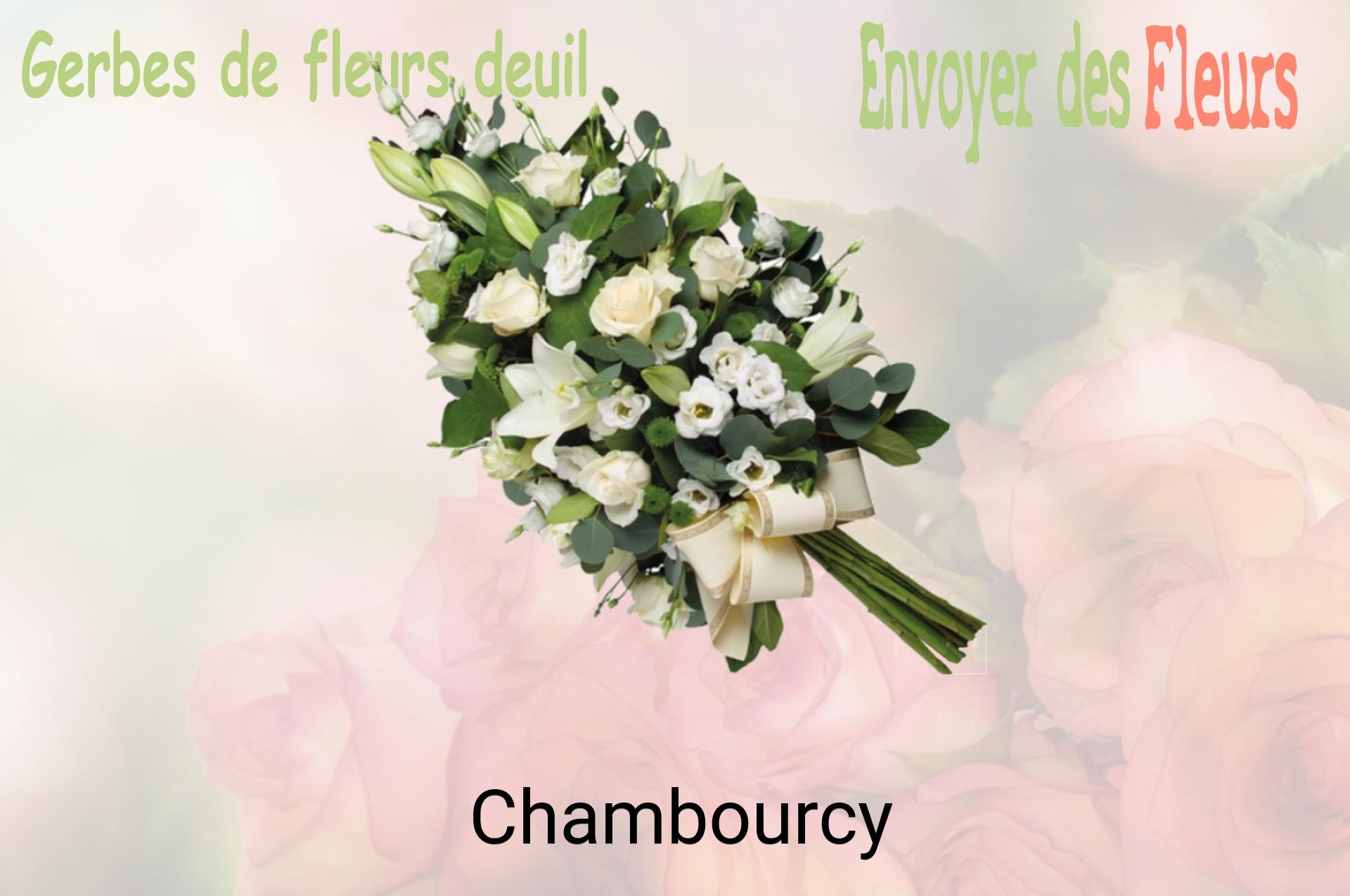 Gerbe de fleurs de deuil livrée à Chambourcy
